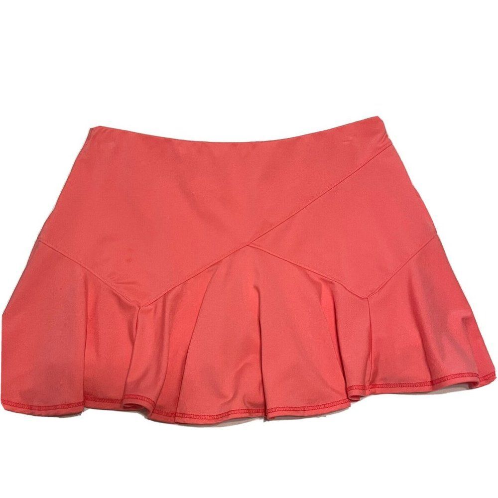 Lucky in Love Ladies Tennis Golf skort Small Ruffle Pink Pull on